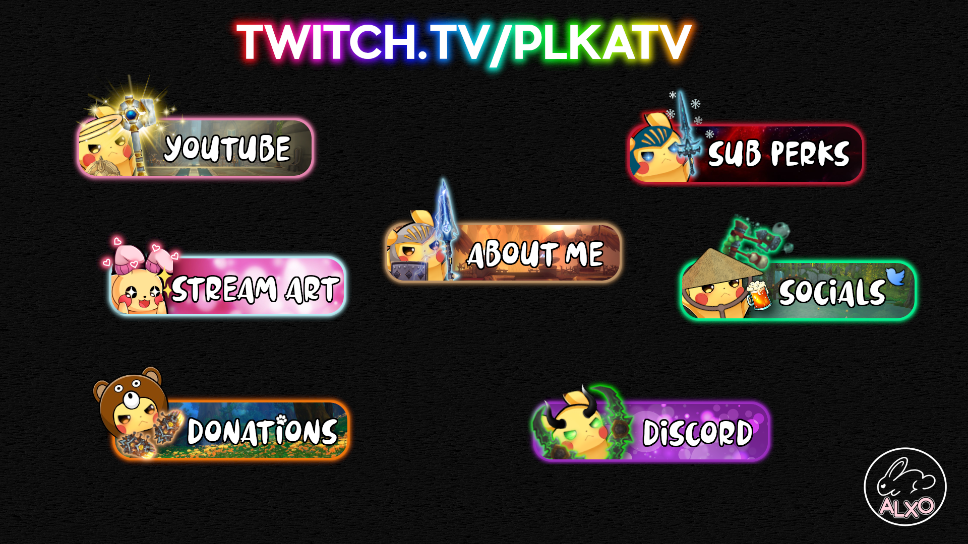 Twitch Panels for Plka